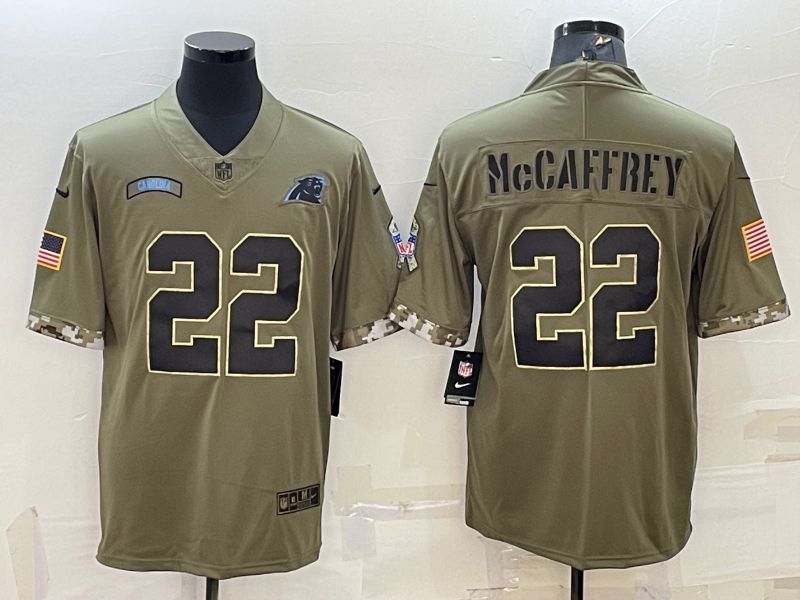 Men Carolina Panthers #22 Mccaffrey Green 2022 Vapor Untouchable Limited Nike NFL Jersey